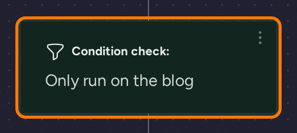 Flow condition node in the Blog visitor journey
