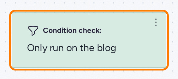 Flow condition node in the Blog visitor journey