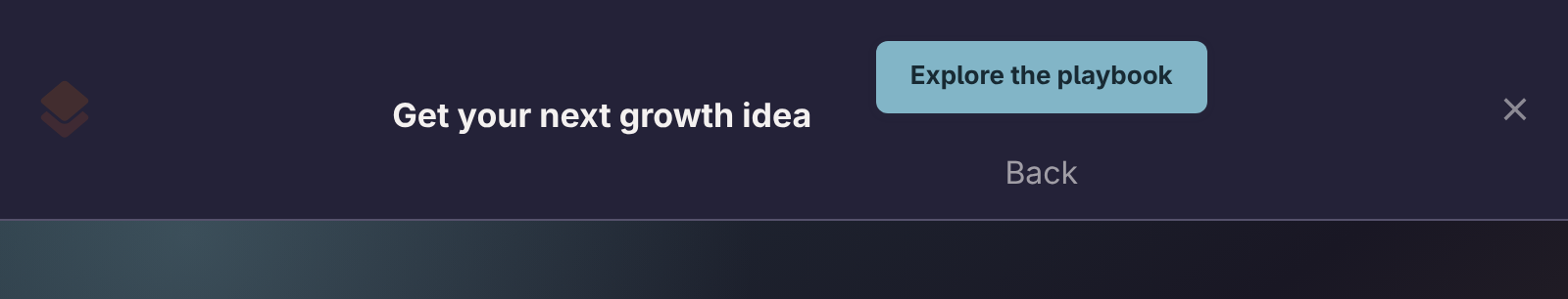 Bar widget preview showing a business playbook offer and its call-to-action button