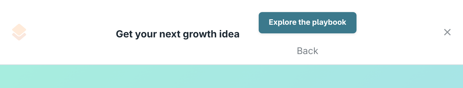 Bar widget preview showing a business playbook offer and its call-to-action button