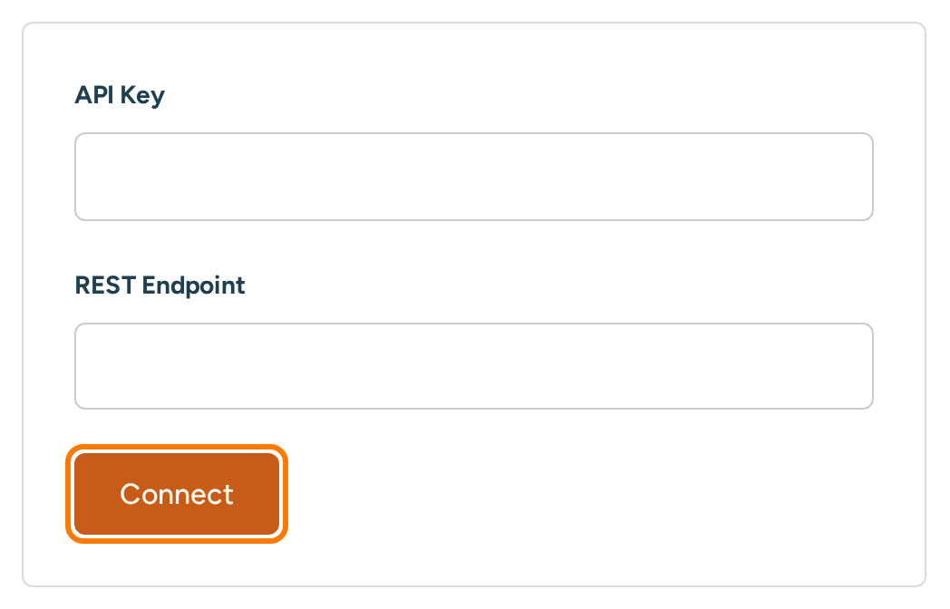 Braze connection controls in RightMessage, with no credentials entered