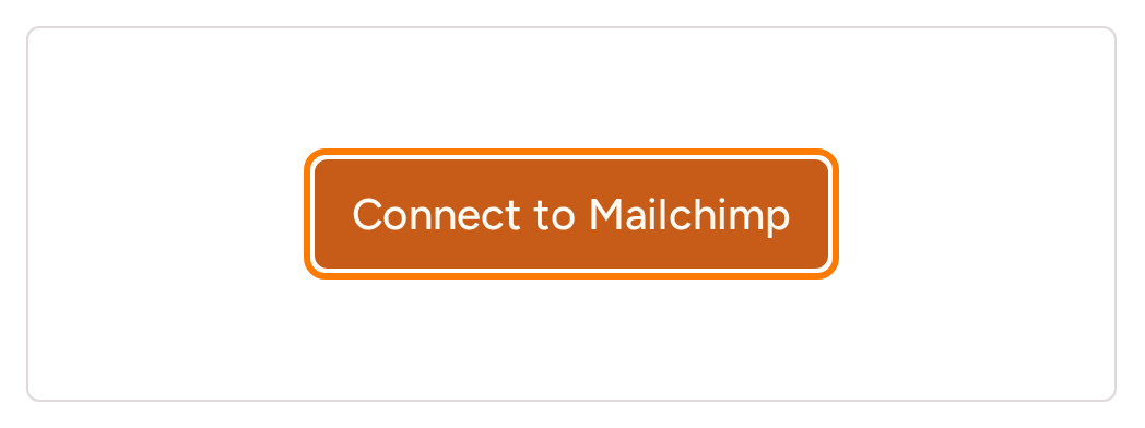 Mailchimp connection controls in RightMessage, with no credentials entered