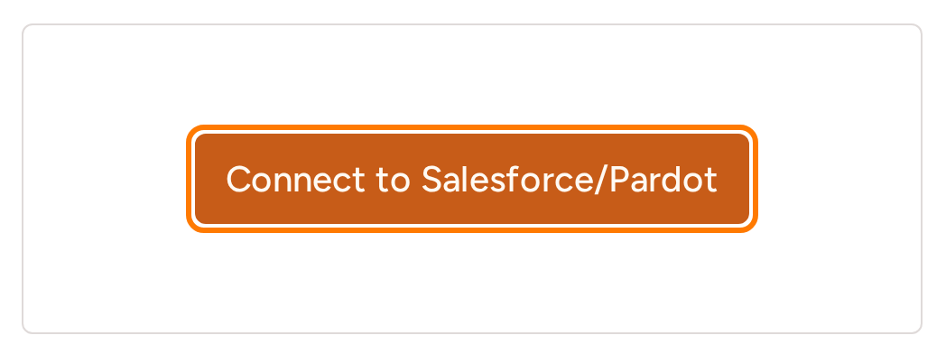 Salesforce Account Engagement connection controls in RightMessage, with no credentials entered