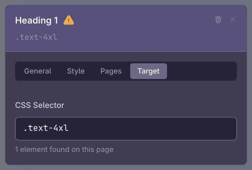 Visual editor Target controls for the WorkForge homepage headline personalization