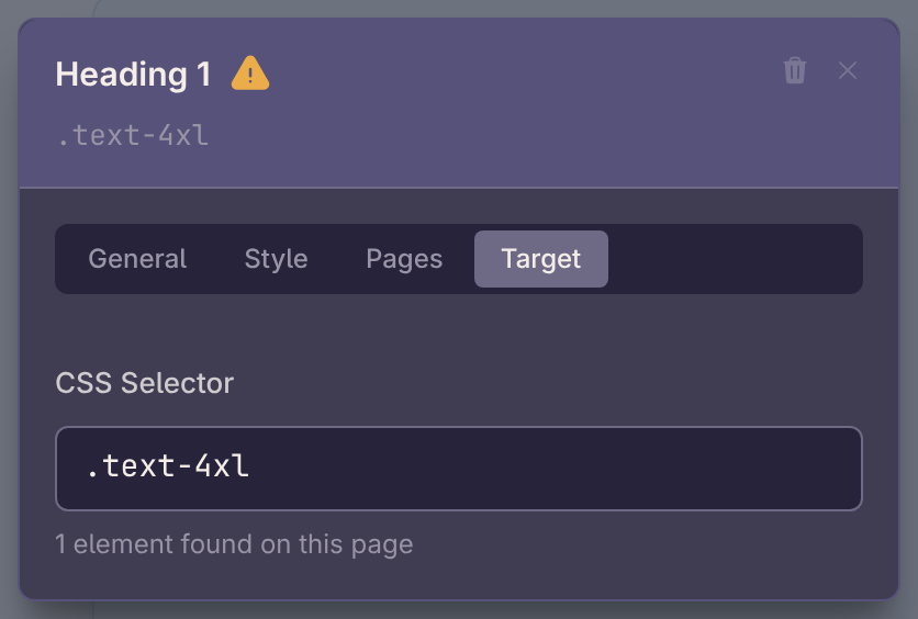 Visual editor Target controls for the WorkForge homepage headline personalization