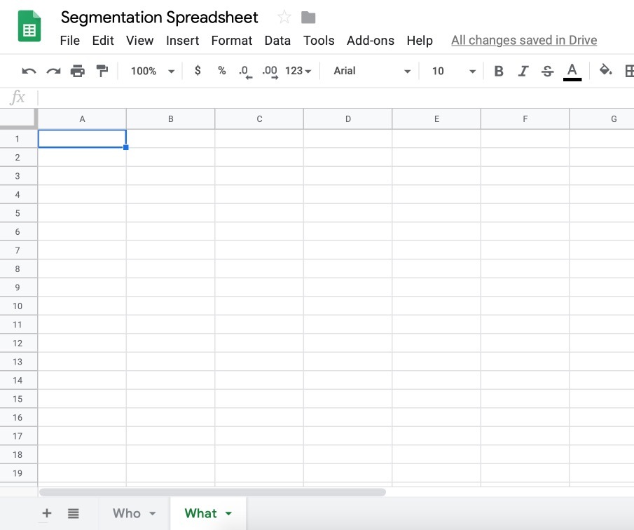 Empty Spreadsheet
