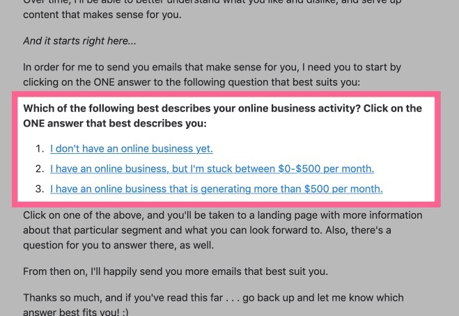Smart Passive Income welcome email