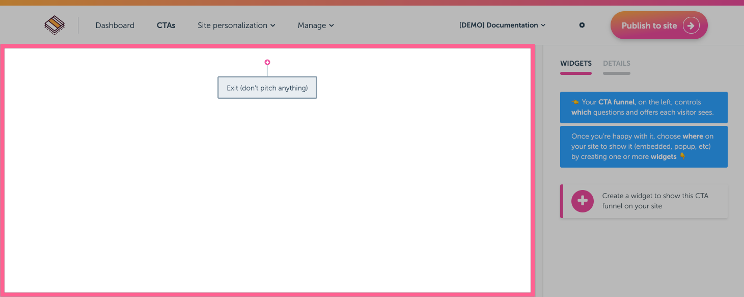 CTA Funnel journey editor