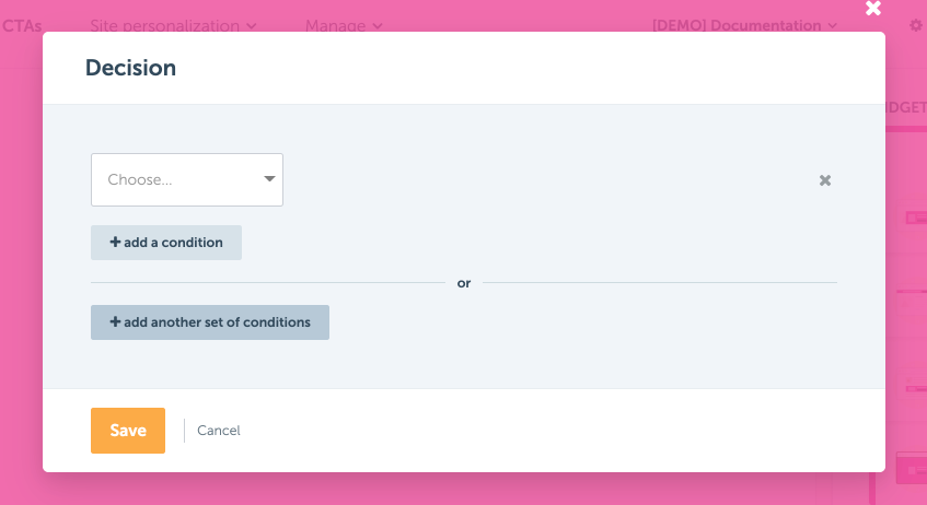 CTA Funnel yes/no decision node