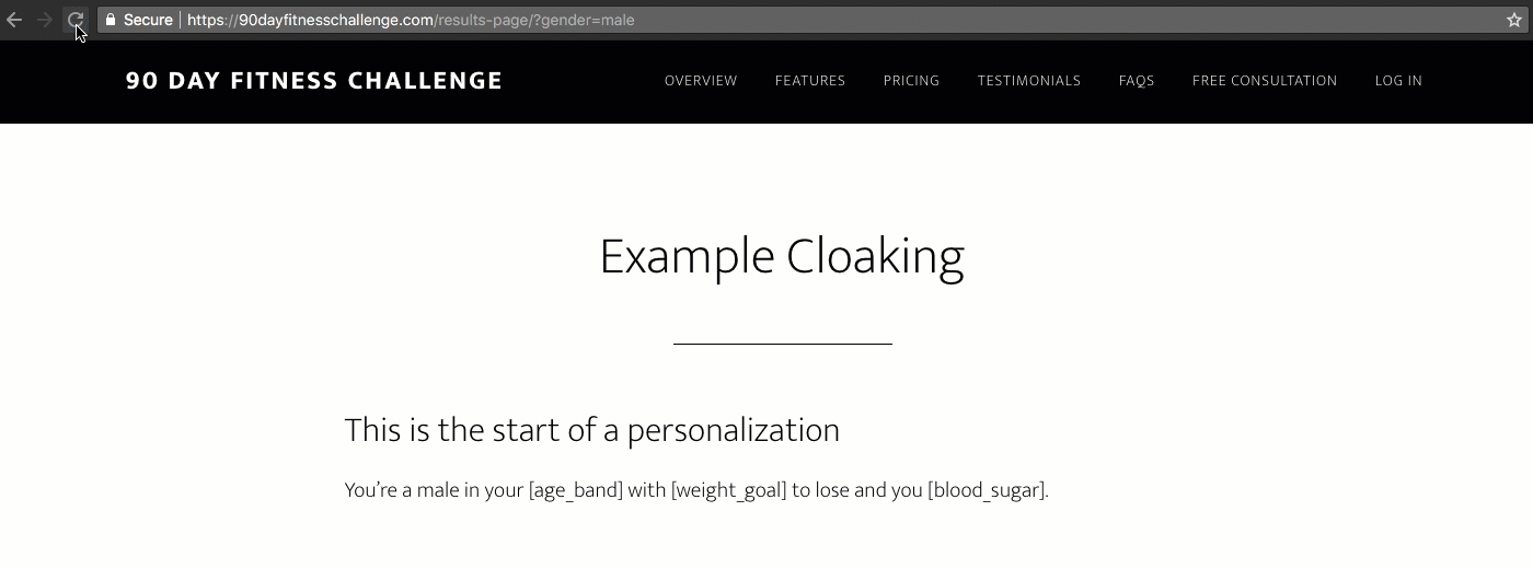 Personalizations run with no CSS classes applied